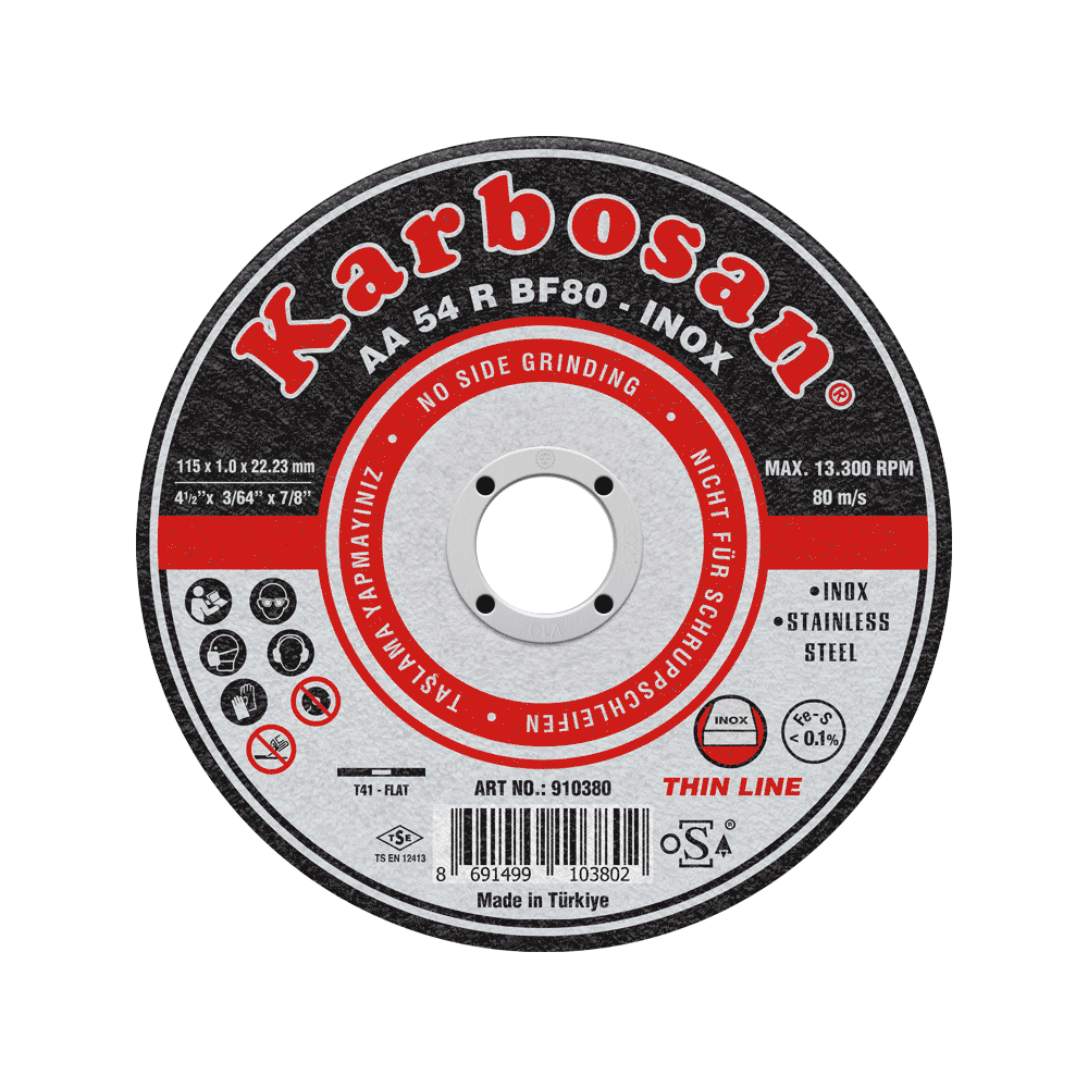 KARBOSAN İNOX KESİCİ 115X1X22,23