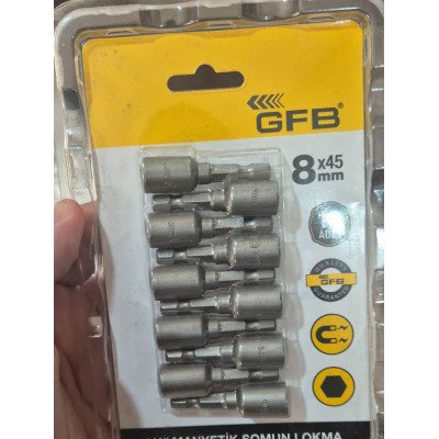 GFB Manyetik Somun Adaptörü Lokma Ucu 8 x 45 mm ADET
