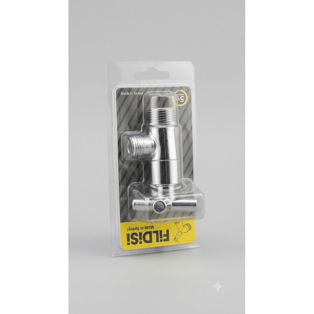 Fildisi Filtreli Krom Ara Musluk (1/2" - 3/8")
