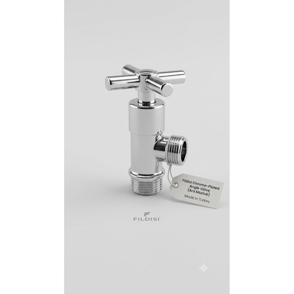 Fildisi Filtreli Krom Ara Musluk (1/2" - 3/8")