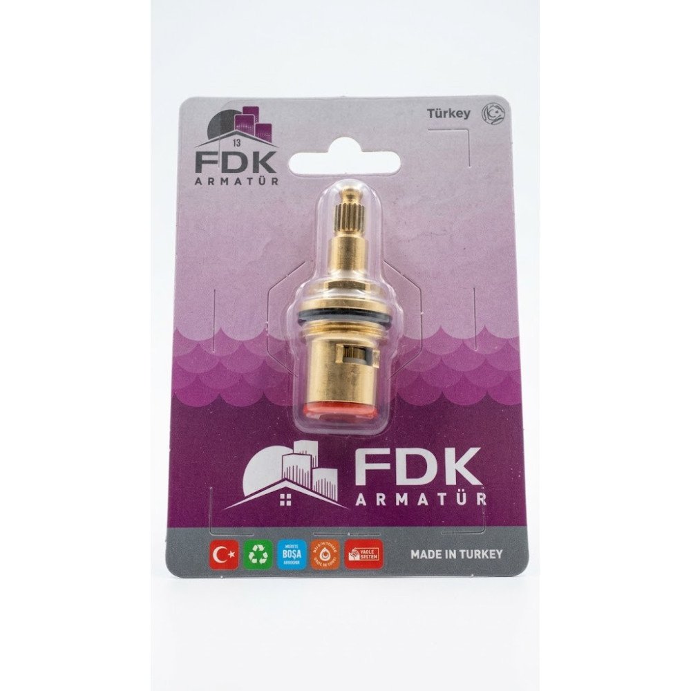 FDK Pirinç Seramik Musluk Salmastrası (Aç-Kapa)