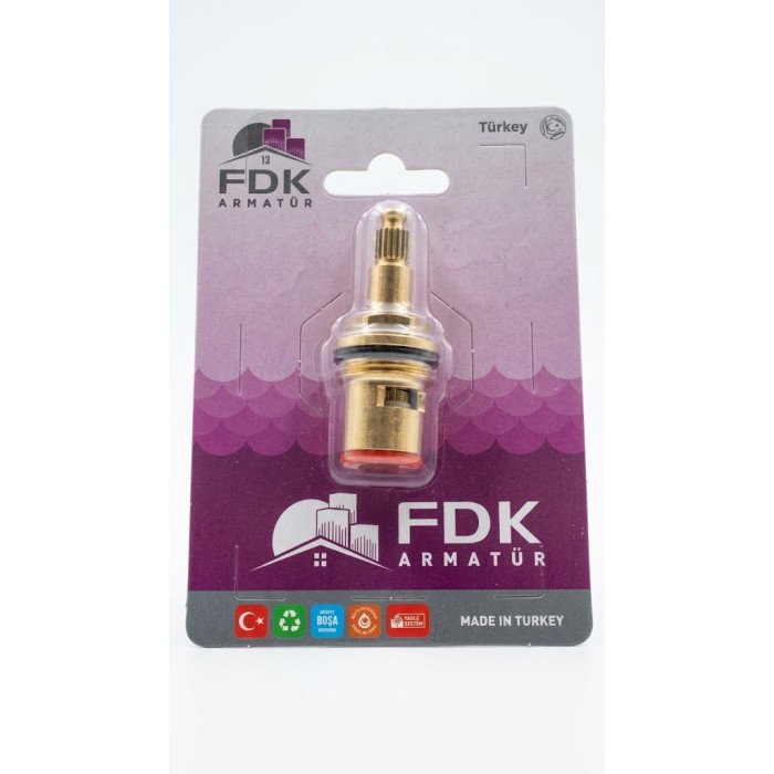 FDK Pirinç Seramik Musluk Salmastrası (Aç-Kapa)