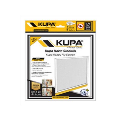 Kupa Hazır Pencere Sinekliği Cırt Cırtlı 0.75x1.25 m