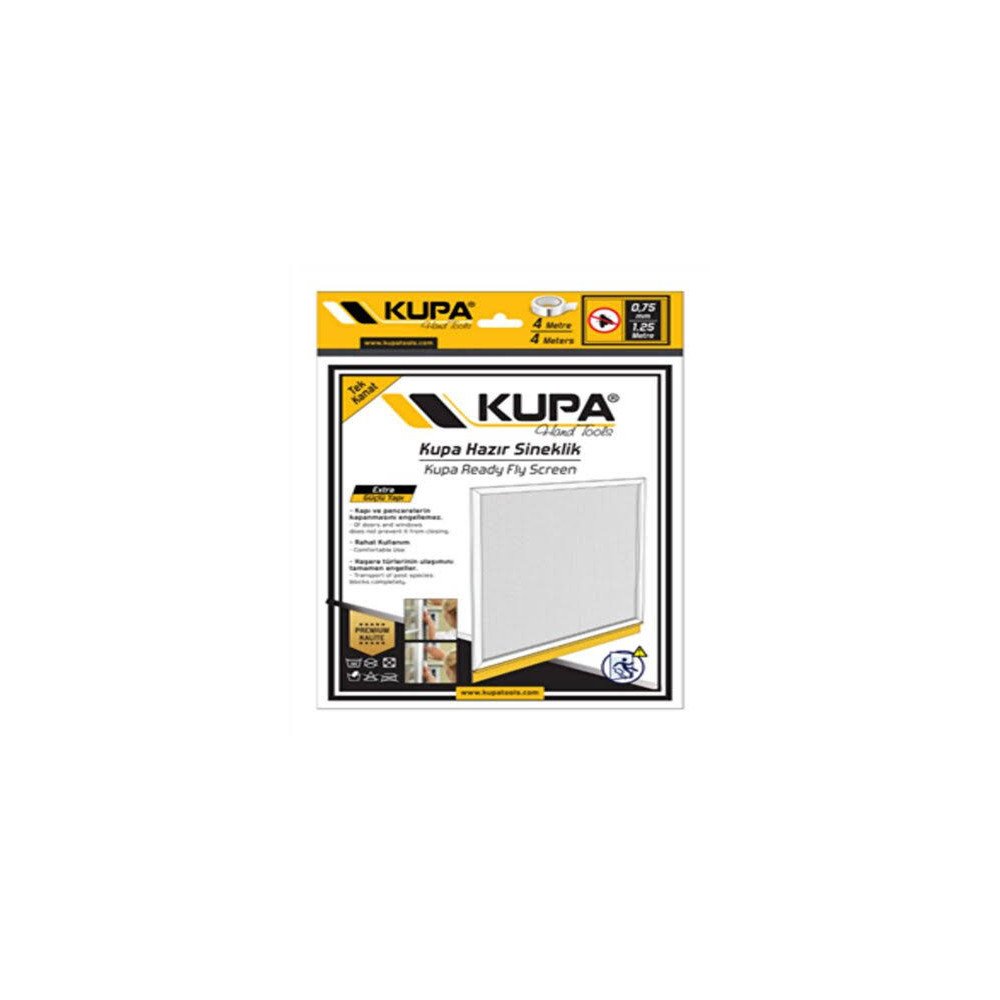 Kupa Hazır Pencere Sinekliği Cırt Cırtlı 0.75x1.25 m