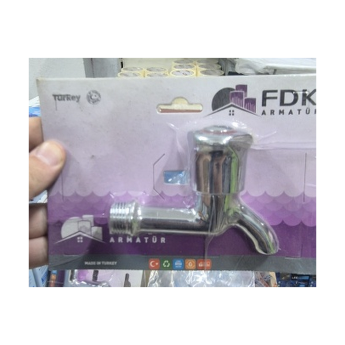 FDK Armatür Krom Uzun Musluk | Bahçe Musluğu 1/2"