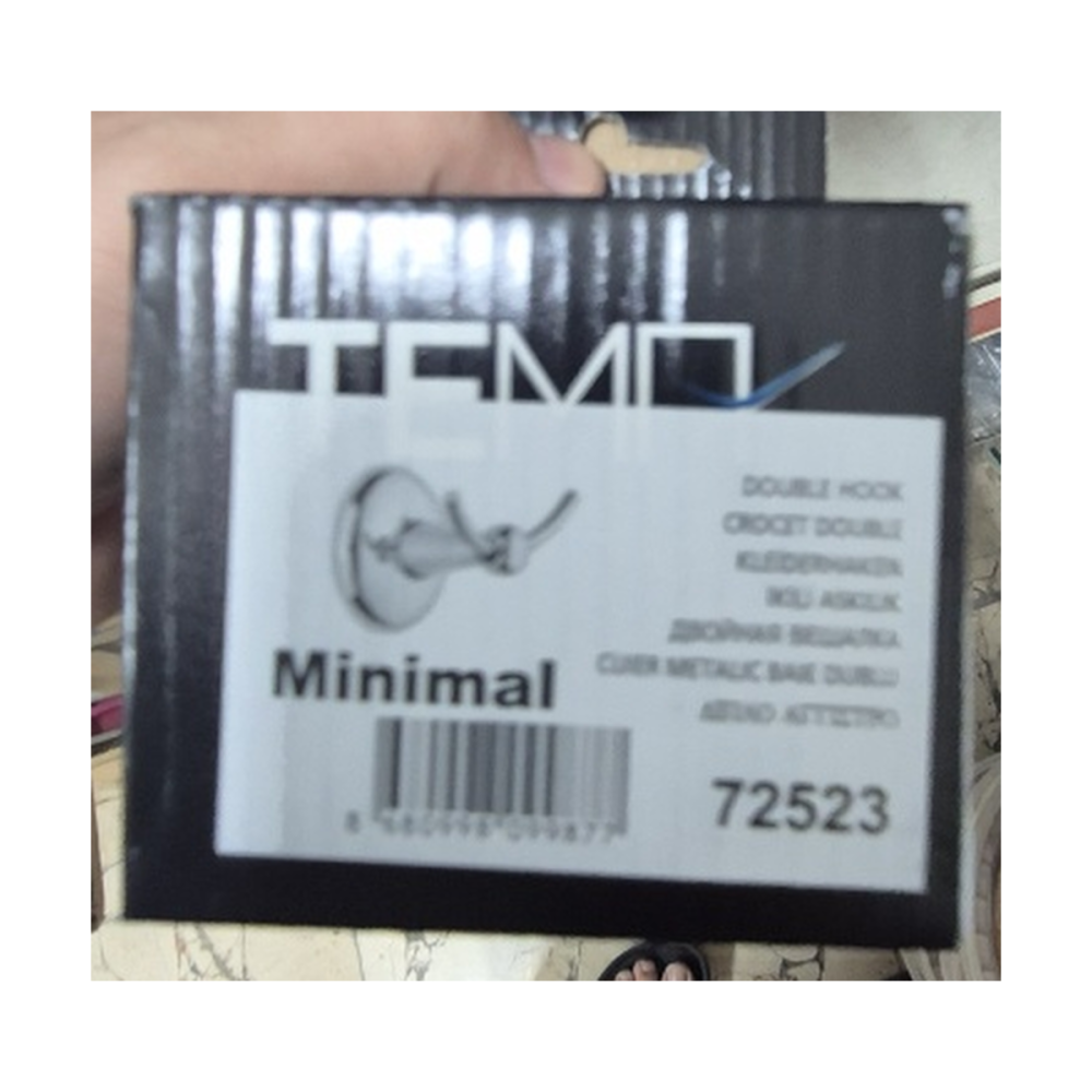 Tema Minimal İkili Askılık Krom Banyo Askısı | 72523