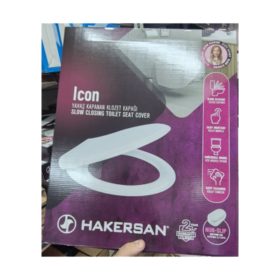 Hakersan Icon Yavaş Kapanan Klozet Kapağı | Sessiz Kapanır