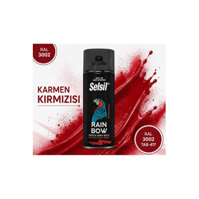 Karmen Kırmızı Akrilik Sprey Boya RAL 3002 | TAB-417