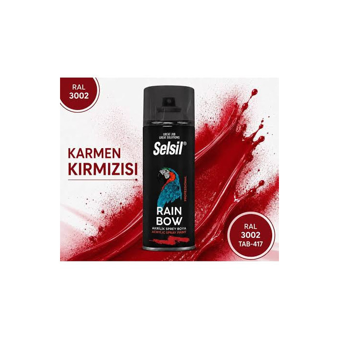 Karmen Kırmızı Akrilik Sprey Boya RAL 3002 | TAB-417