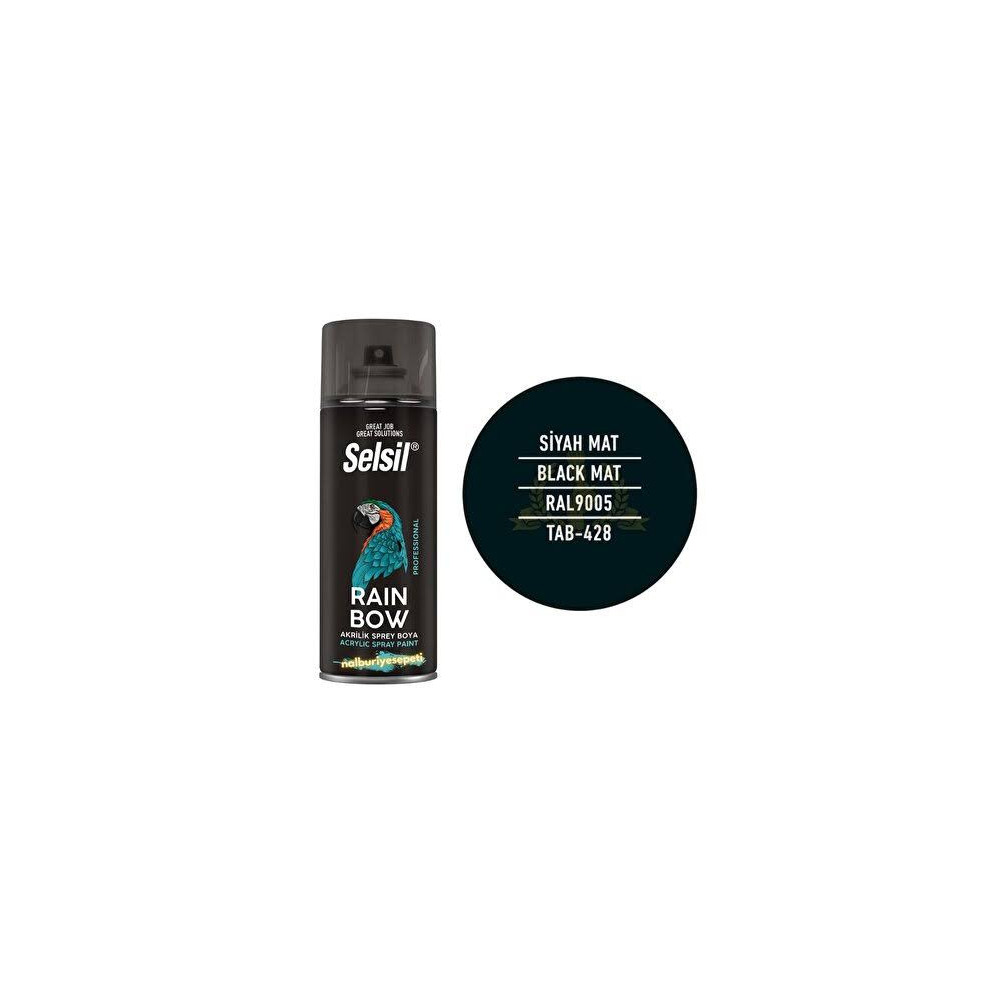 Siyah Mat Akrilik Sprey Boya RAL 9005 | TAB-428