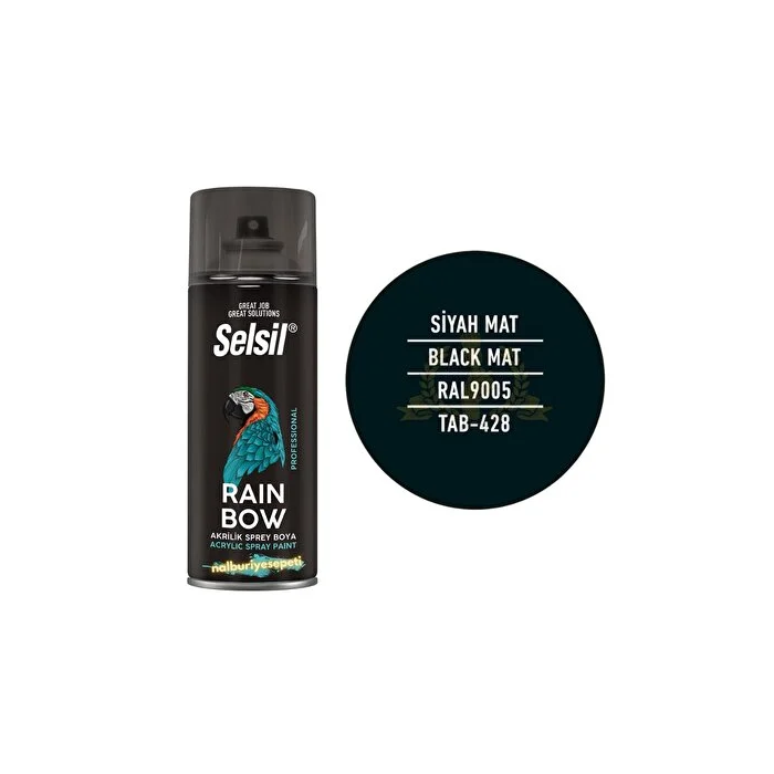 Akfix Parlak Siyah Akrilik Sprey Boya RAL 9005 | 400 ml