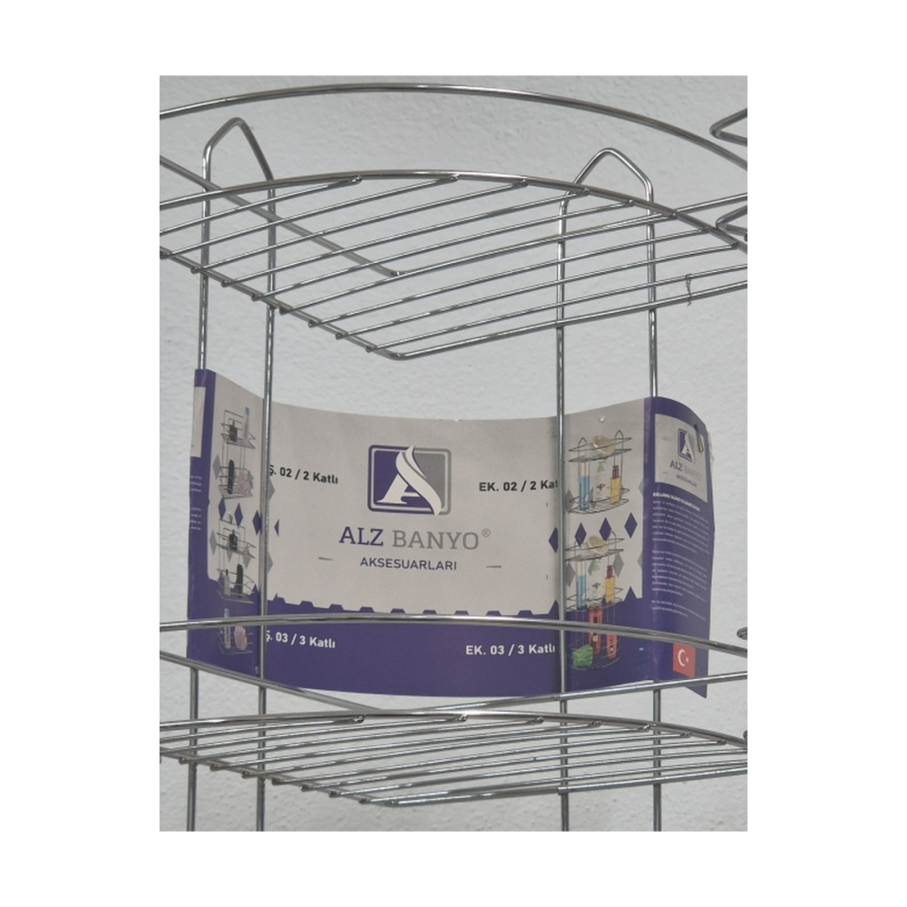ALZ Banyo Paslanmaz Çelik Duş Köşeliği | Şampuanlık