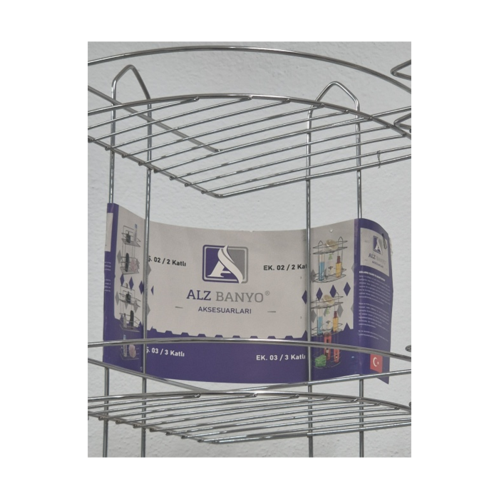 ALZ Banyo Paslanmaz Çelik Duş Köşeliği | Şampuanlık