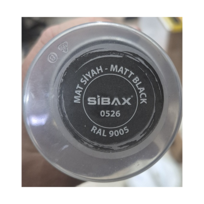 Sibax Mat Siyah Akrilik Sprey Boya RAL 9005 | Kod: 0526