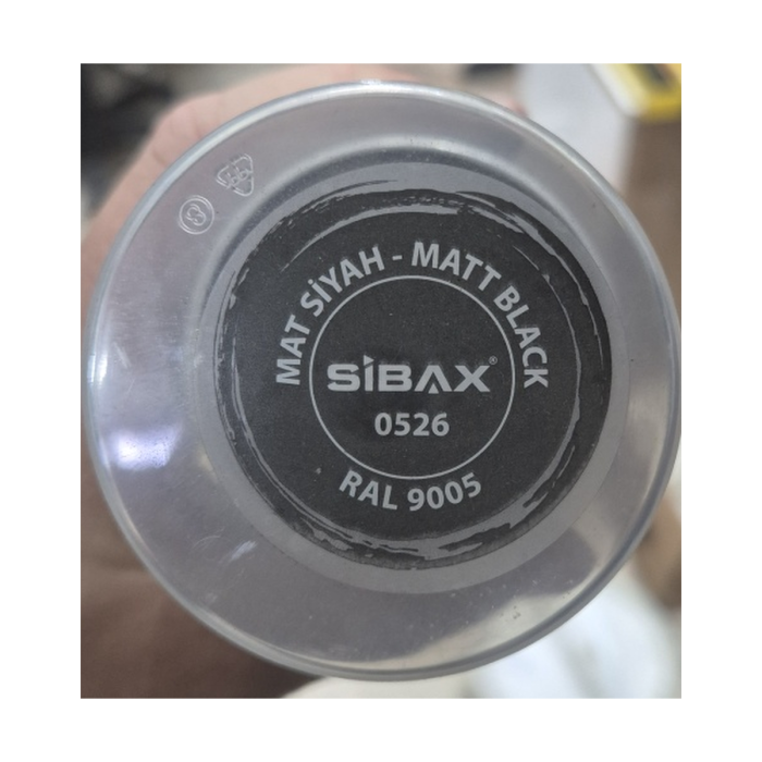 Sibax Mat Siyah Akrilik Sprey Boya RAL 9005 | Kod: 0526