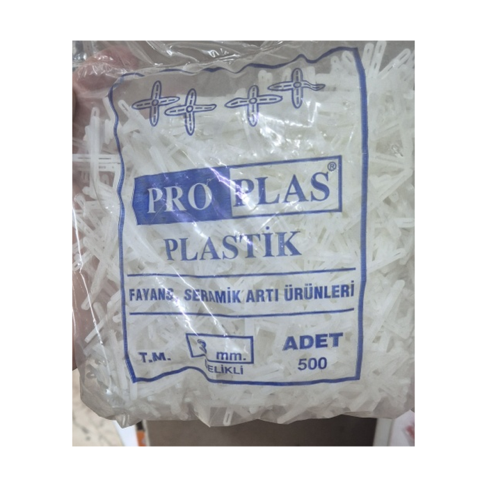 Pro Plas Seramik Derz Artısı 3 mm 500 Adet | Fayans Artısı