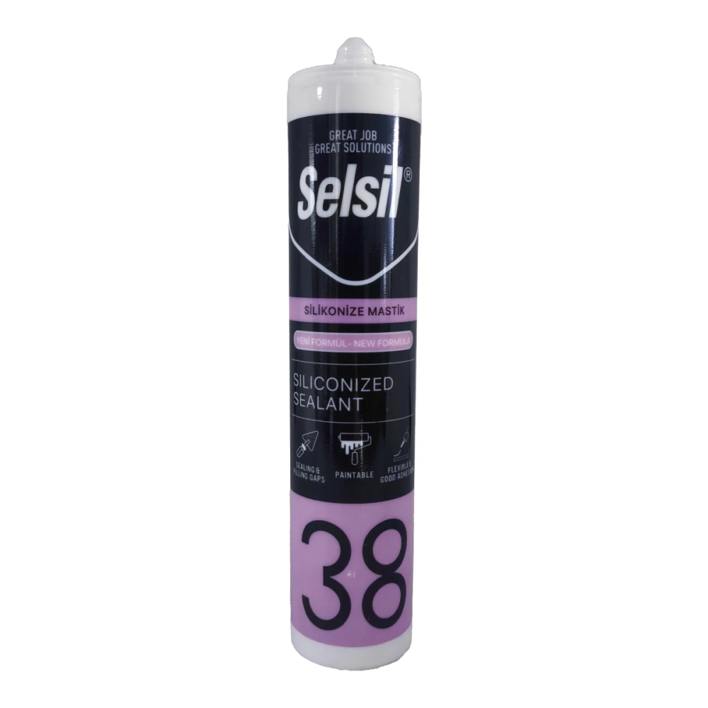 Selsil 38 Silikonize Akrilik Mastik 270 ml | Selsil Mastik